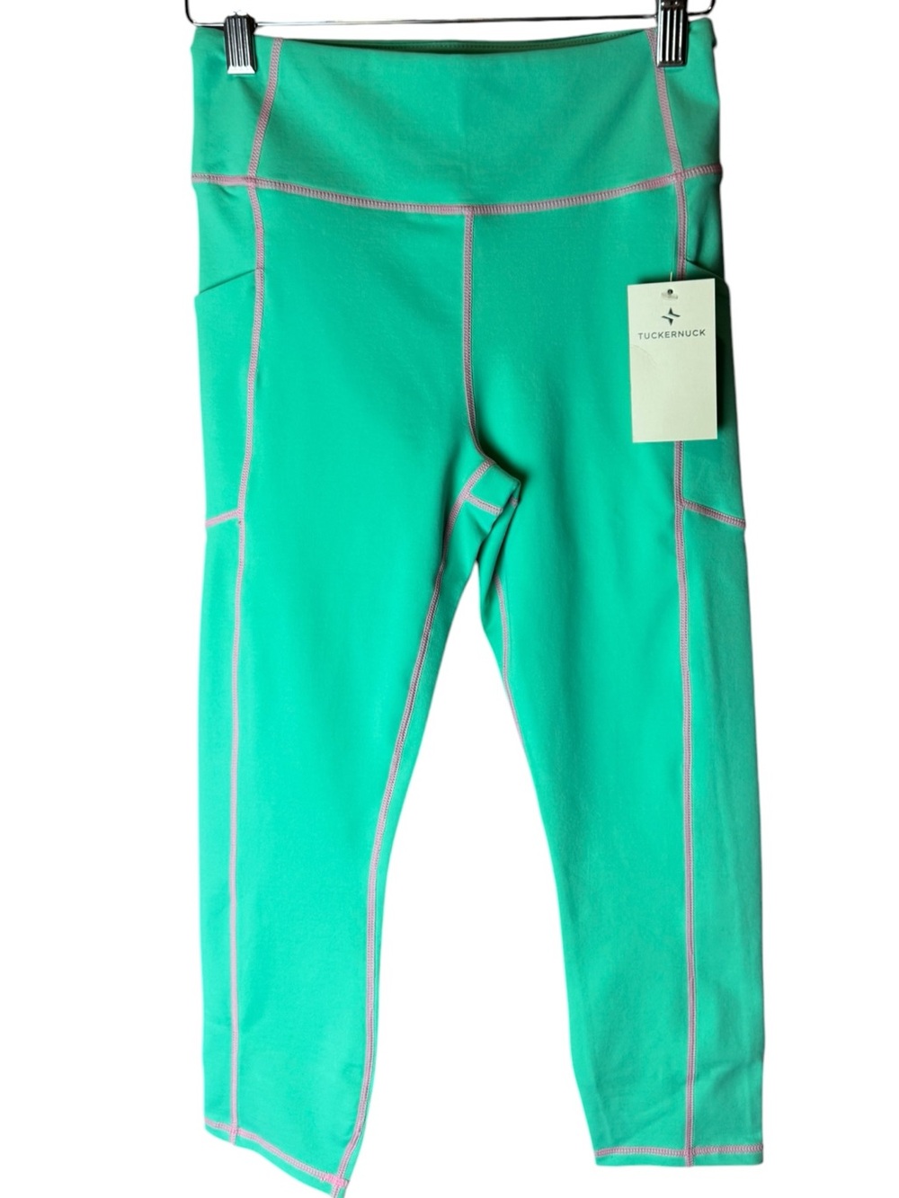 NWT Tuckernuck Sport Teal Pink Capri Leggings XS